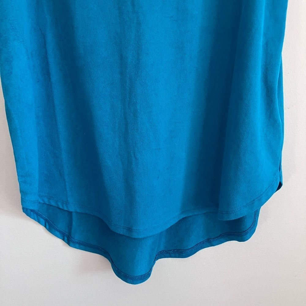 SHYANNE Jewel Blue Faux Suede Asymmetric Tank Size Size S - Picture 4 of 8